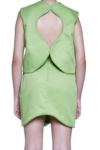 Irregular Green Mini Skirt - Shantall Lacayo