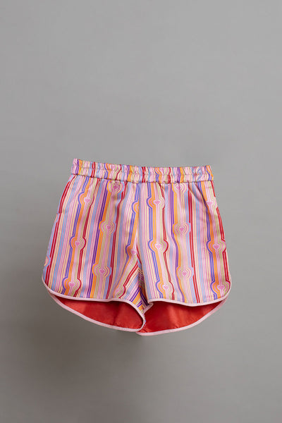 Rainbow Hearts Print Shorts - Shantall Lacayo