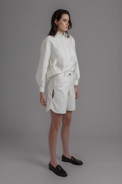 OFF WHITE ASYMMETRIC SHIRT