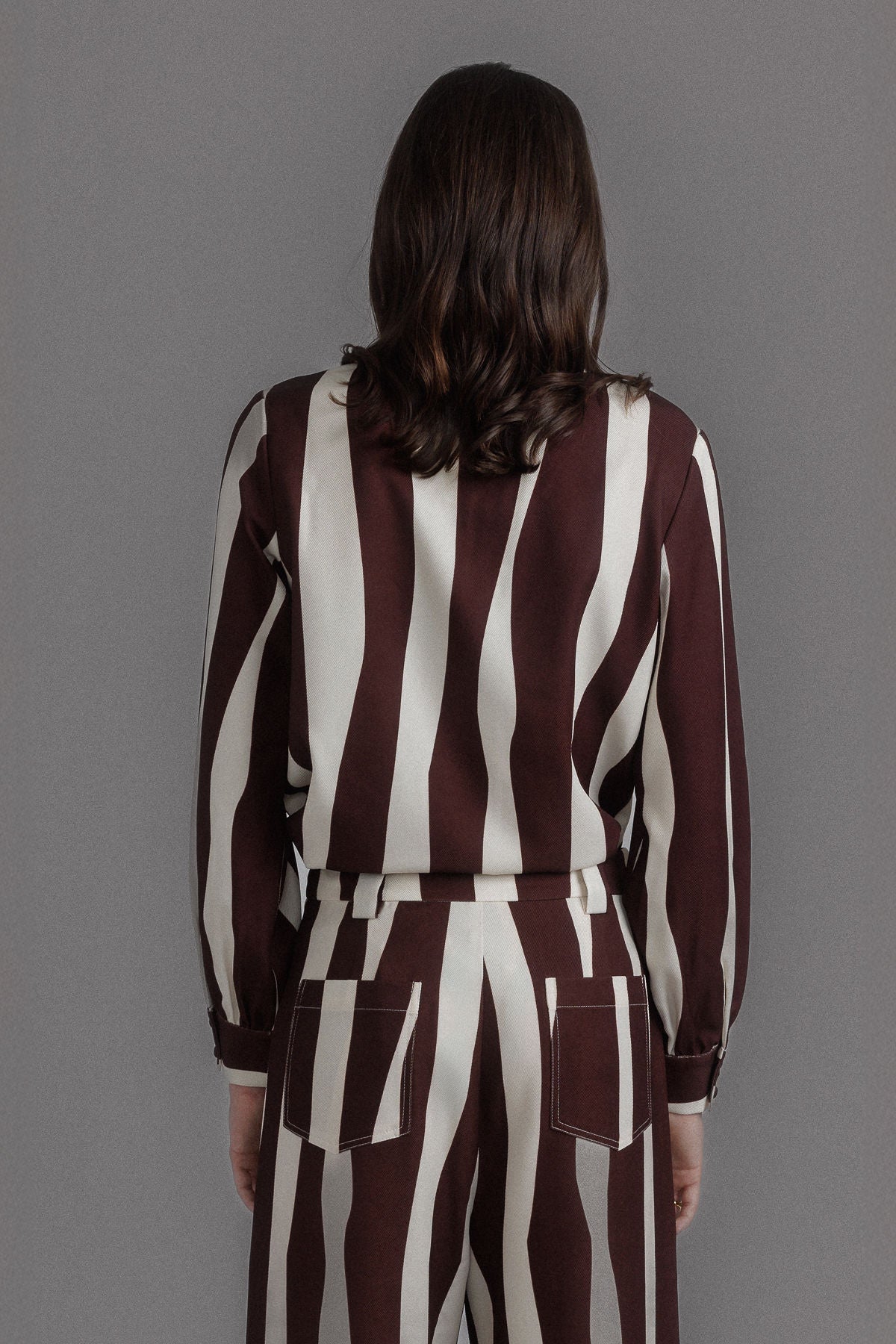 CHOCOLATE LONG SLEEVE PRINTED SHIRT