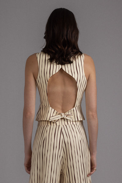 BUTTER PRINTED ILLUSION FRONT VEST