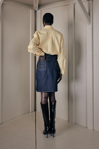The Snake Stripe Button-Up Shirt - Shantall Lacayo