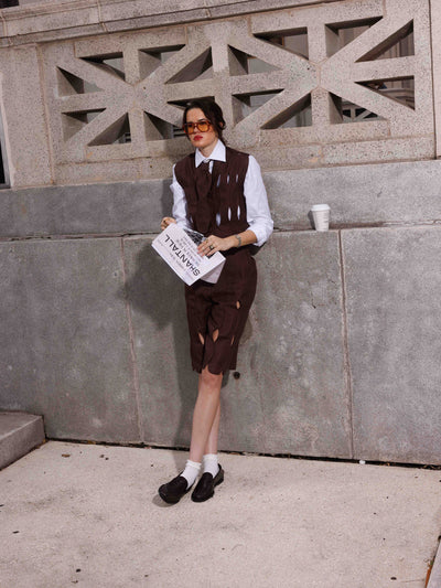 CHOCOLATE IRREGULAR TIE