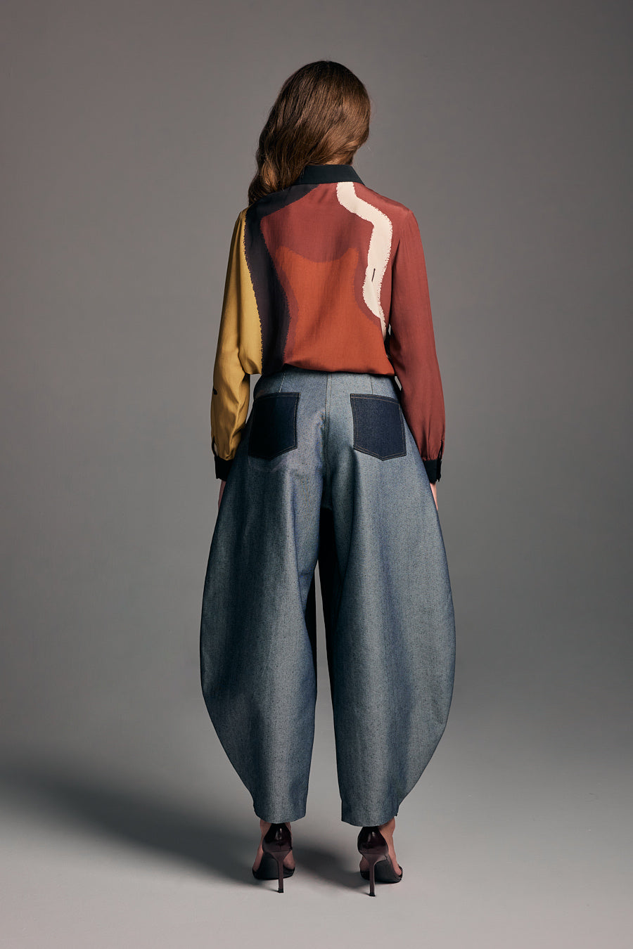 Bicolor balloon Denim Pants – Shantall Lacayo