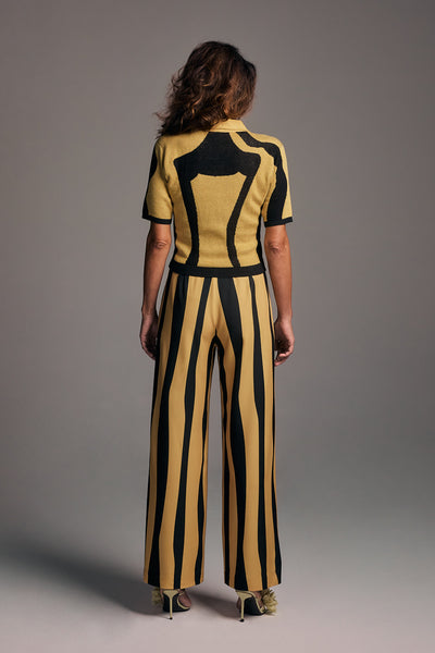 Stylish High-Waisted Stripes Palazzo. - Shantall Lacayo