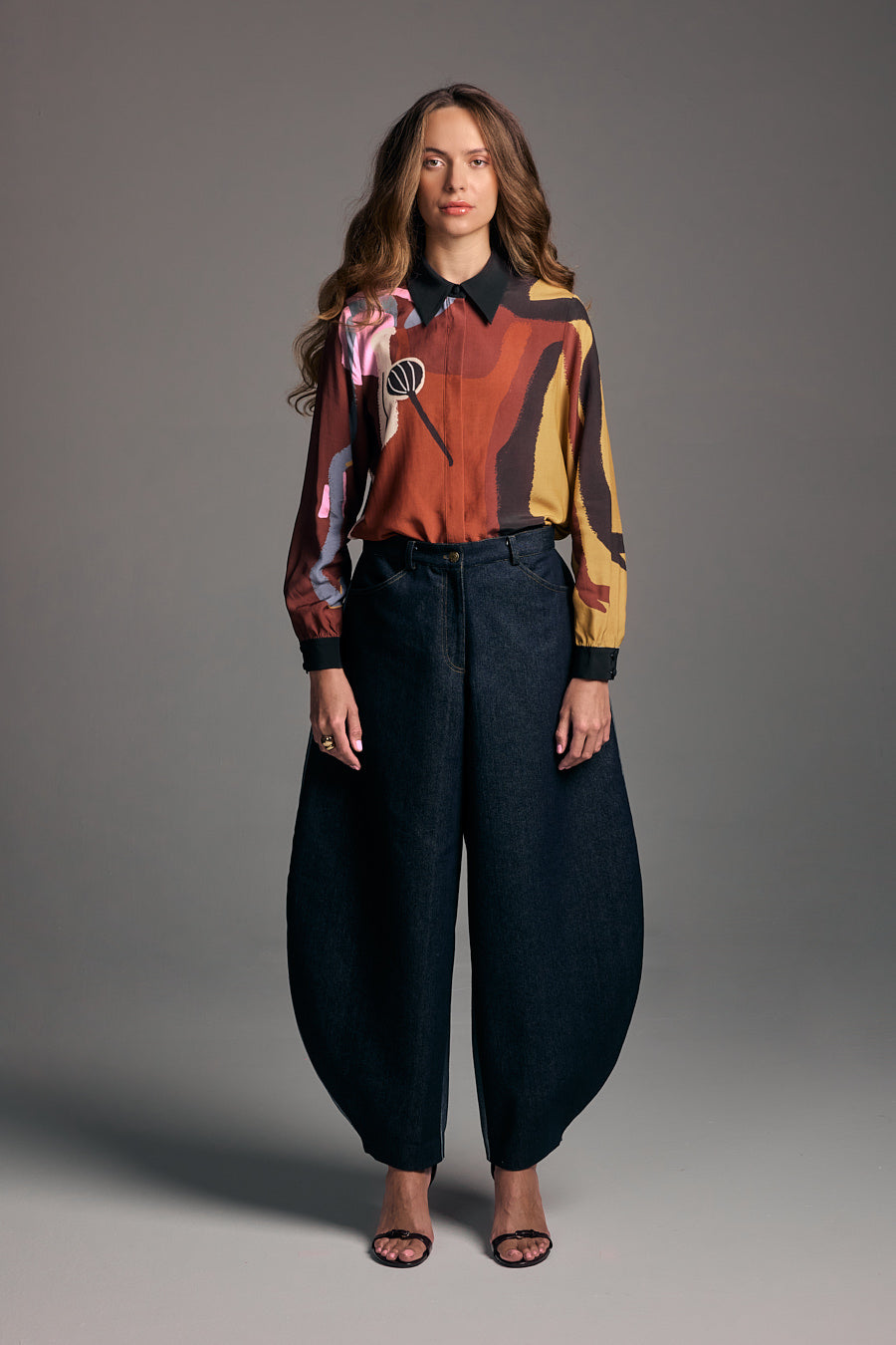 Bicolor Denim Pants - Shantall Lacayo