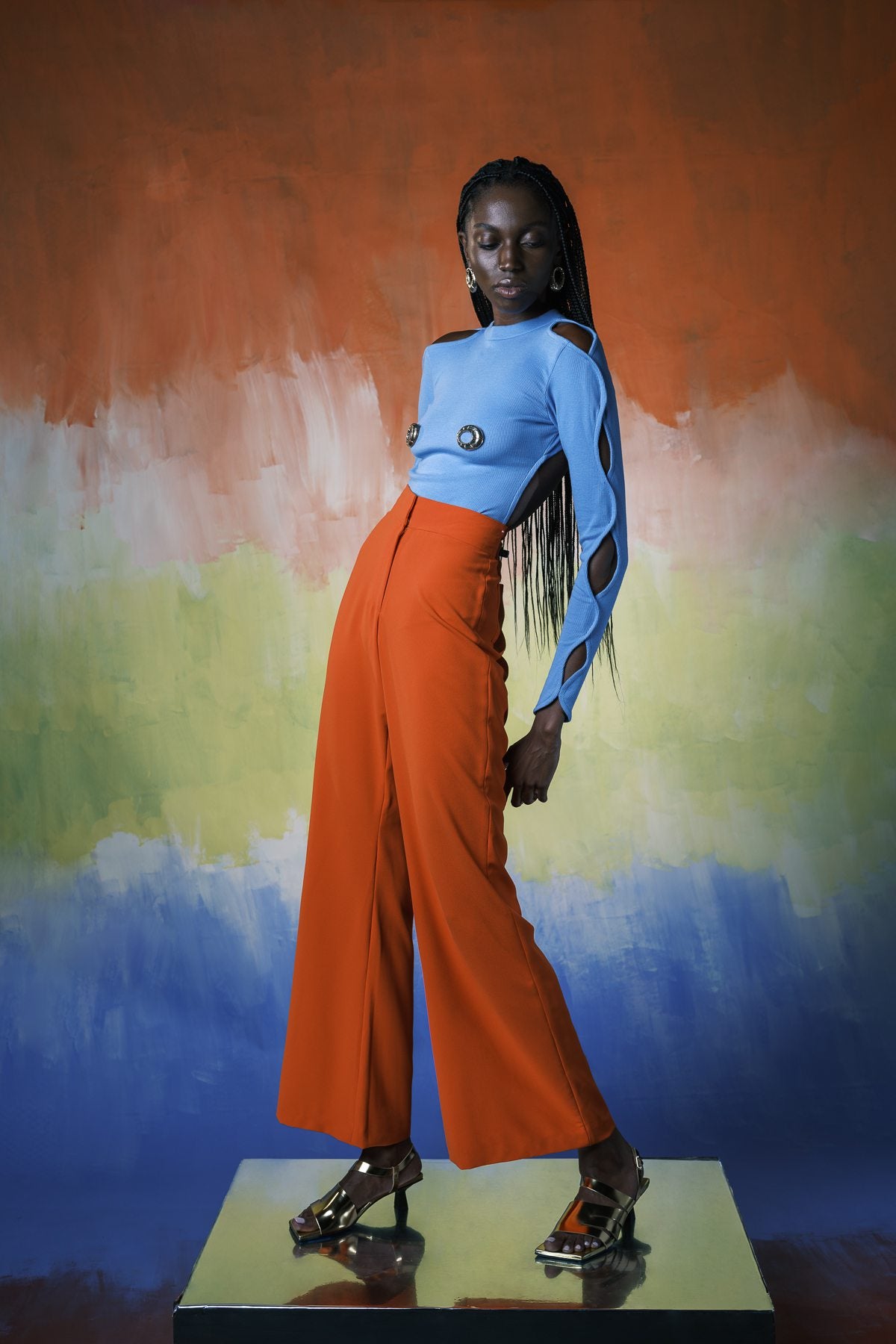 Orange Palazzo Pants Are The Boldest Trend For Summer Cruises