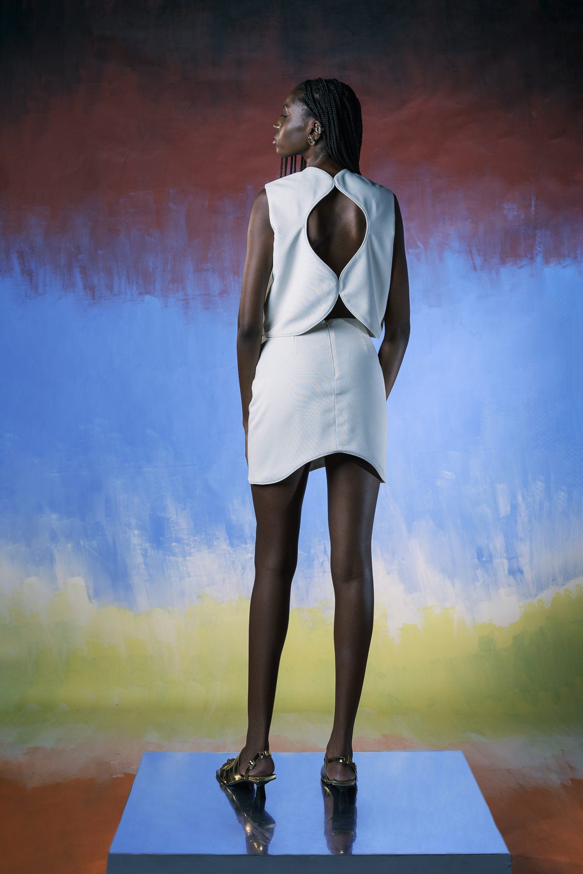 Irregular Off White Mini Skirt - Shantall Lacayo