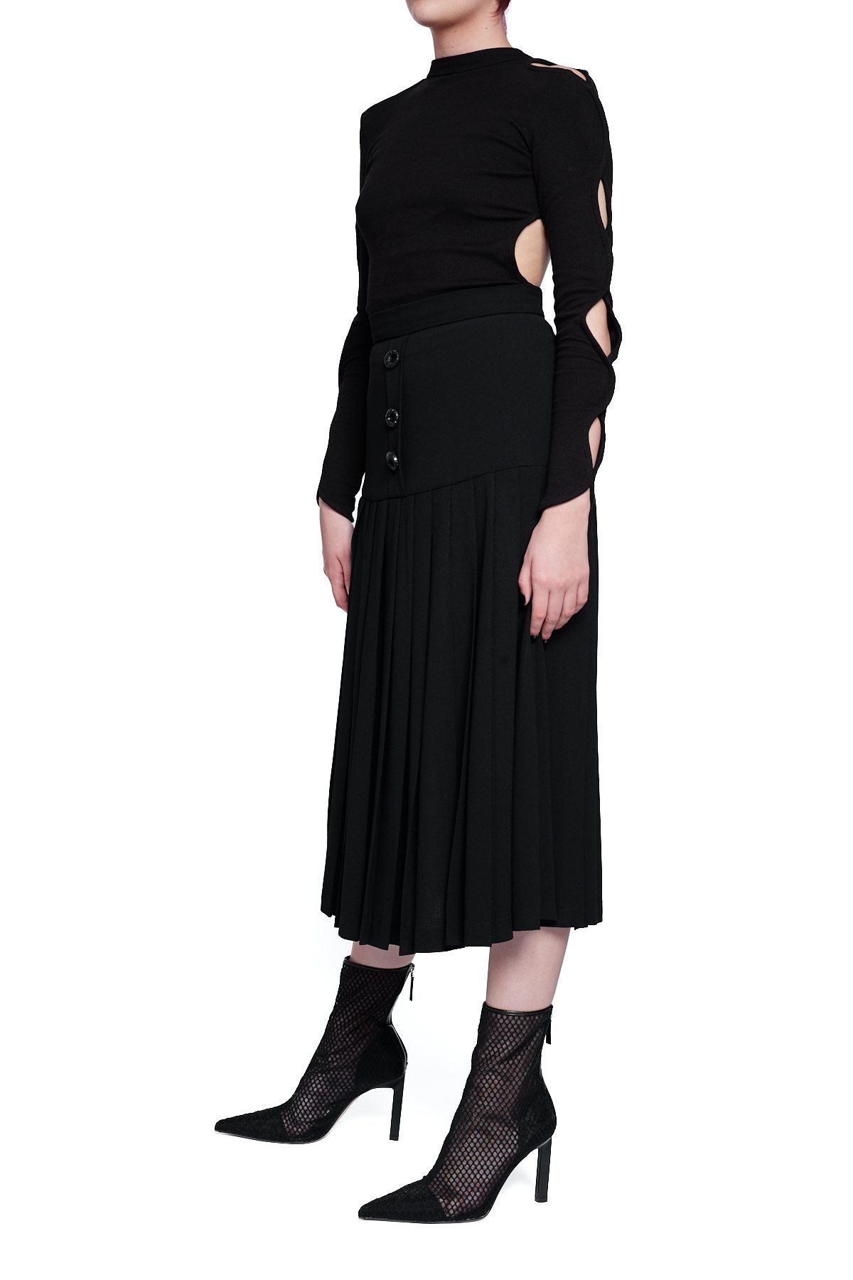 Long Sleeve Black Rib Shirt - Shantall Lacayo