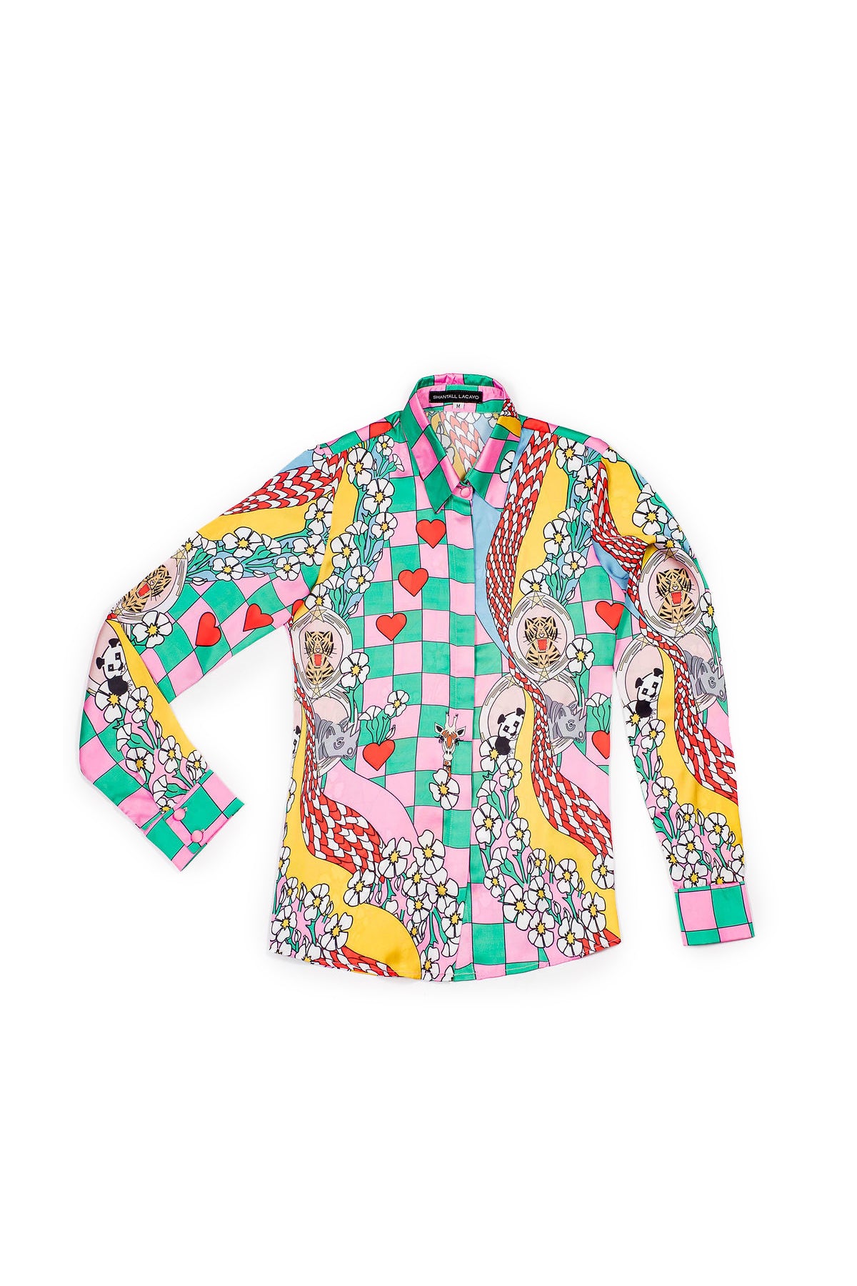 Classic Button Up Shirt One Of a Kind Print - Shantall Lacayo