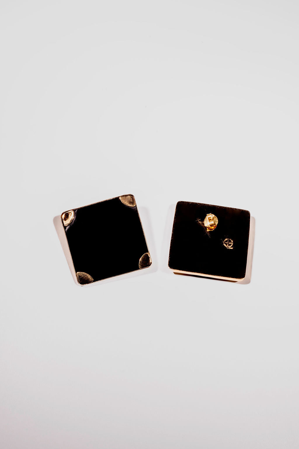 Square Black Art Deco Earrings - Shantall Lacayo