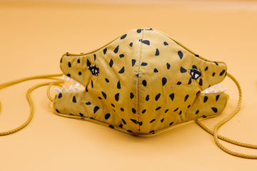 Gold Jaguar triple Layer Face Mask